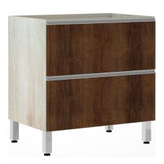 Balcão de Cozinha sem Tampo 80cm Misto 1 Porta Basculante e 1 Gavetão Lis Luciane Móveis