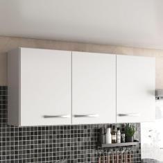 Armário de Cozinha Aéreo Suspenso 3 Portas Branco