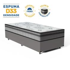 Cama Box com Colchão Espuma D33 Pillow In Anjos Ortosleep Solteiro 88x188x57cm