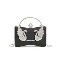 Bolsas de mão de strass para mulheres, bolsas de ombro de corrente brilhantes para noite, coquetéis, formaturas, casamentos, C