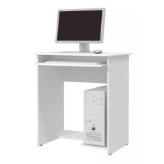 Mesa de computador pratica EJ Moveis, Branco