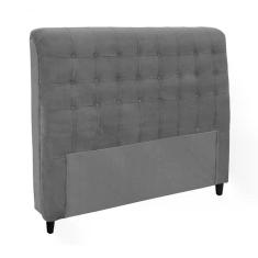 Cabeceira Queen 160cm Damares Suede Cinza Id Suede Cinza