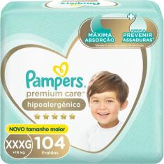 Fralda Pampers Premium Care Topíssima XXXG com 104un