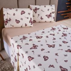 Jogo de Cama Refúgio Casal Percal 180 Fios Algodão Luxo 4 Peças - Suca