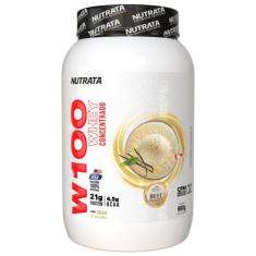 Whey Protein W100 Concentrado 900g Nutrata, Baunilha