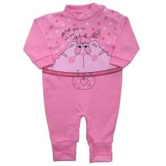 Macacão Bebê Suedine Estampas Variadas 1 Peça Menina - Koala Baby, P, 