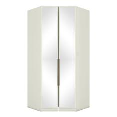 Guarda Roupa Roupeiro De Canto Módulo 02 Portas Seletto MC06 Closet Areia Com Espelho Henn