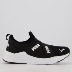 Tênis Puma Wired Run Slip On BDP Feminino Preto-Feminino