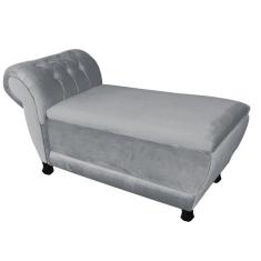 Recamier Goya Veludo Cinza