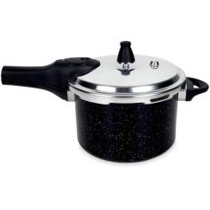 Panela de Pressão Brinox 4,2L Preta - Ceramic Life Pressure, 4,2L, Mar