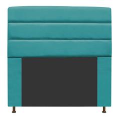Cabeceira Estofada Turim 160 cm Queen Size Suede Azul Turquesa - ADJ Decor