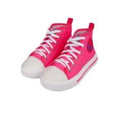 Tênis Botinha Lona Infantil Feminino Pampili Easy 729003 Pink-Feminino