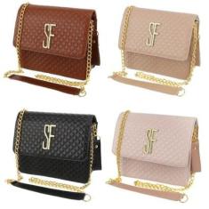 Bolsa Feminina com Alça de Corrente, Pequena, mas Poderosa e Delicada.-Feminino