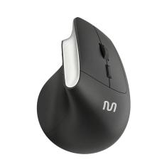 Mouse sem Fio USB Vertical MS800, Clique Silensioso, 1600dpi, Preto, MO384, MULTILASER