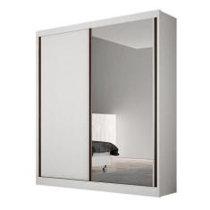 Guarda Roupa Solteiro 100% MDF 2 Portas 1 com Espelho 3 Gavetas Virtus