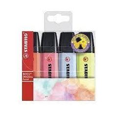 Marca Texto 04 Cores Stabilo Boss Pastel
