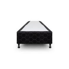 Cama Box Simples Castor Solteiro Poli Preto 120x203x27cm
