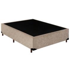 Cama Box Casal Suede Sereneprime Bege 138x188x40