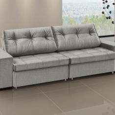 Sofá Orion - Retrátil - Reclinável 240 Cm Linho Cinza