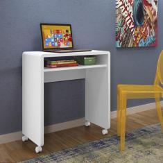 Escrivaninha Smile 1 Prateleira Branco - Olivar Móveis