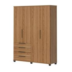 Guarda-Roupa Casal Allen 4 Portas 4 Gavetas Freijó