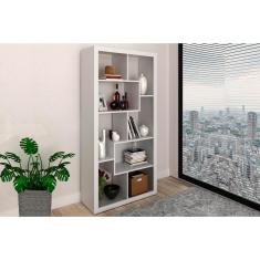 Estante p/ Sala E1712 c/ 2 Nichos 78x159cm Branco - Tecno Mobili