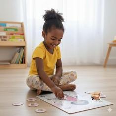 Brinquedo Pedagógico Educativo Em Madeira Quebra Cabeça Corpo Humano (Menina B)