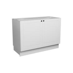 Balcão de Cozinha sem Tampo Évora 2 PT Branco Ártico 120 cm - Modern