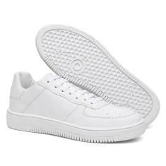 Tenis Masculino Branco Casual Confortavel Para O Dia a Dia-Masculino