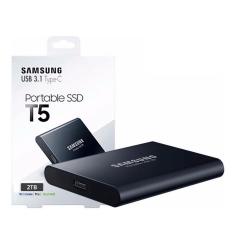 Ssd Samsung T5 2TB Externo Portátil USB 3.1 - MU-PA2T0B/AM (Preto)