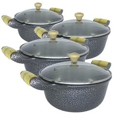 Panela Alumínio Batido Craqueada-26 A 32 T. Vidro