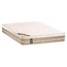 Colchão Casal Castor Premium com Euro Pillow e Molas Tecnopedic System 30x138x188 cm - Branco/Bege