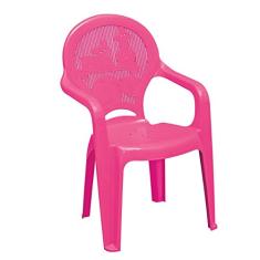 Cadeira Monobloco com Braços Infantil Estampada Catty, Tramontina, Rosa