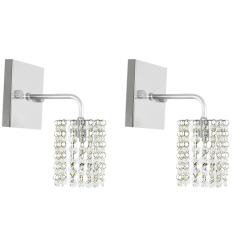 2 X Arandelas De Cristal Legitimo Clearcast A Mais Linda