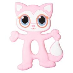 Mordedor Infantil Macio Silicone Gatinho Rosa - Girotondo