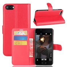 DOOGEE Shoot 2, capa carteira flip de couro PU premium com compartimento para cartão, suporte e fecho magnético [capa interior de TPU à prova de choque] Compatível com DOOGEE Shoot 2