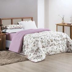 Edredom Queen Quality Malha Fio Penteado Dupla Face 100% Algodão Estam