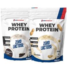 Combo 2 Whey Protein Concentrado Zero Lactose 900g NEWNUTRITION, Mix d