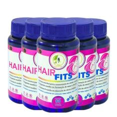 KIT C/5 Suplemento Hair Fits Cabelo e Pele 60 Cáps Fits Life