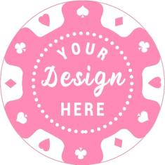 100 fichas de pôquer de plástico personalizadas, impressas com seu texto e logotipo personalizados, para pôquer Texas Hold'em, clube de cartas ou jogos de pôquer noturnos, fichas de bebida ou bar,