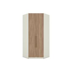 Guarda Roupa Closet De Quarto De Canto Oblíquo Mc05 Seletto C- 2 Portas E 3 Gavetas Areia-jequitibá - Henn