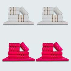 Jogo De Toalhas 24 Ps Coleo Montreal 100% Algodo Br+rs - Toalhas Beka