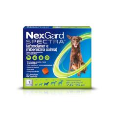 NexGard Spectra Antipulgas e Carrapatos e Vermífugo para Cães de 7,6 a 15kg - 1 tablete