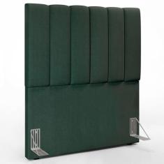 Cabeceira Cama Box Solteiro 100 cm Dália W01 Linho Verde Musgo - Lyam 