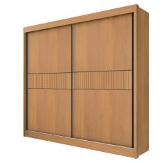 Guarda Roupa Casal 2 Portas 6 Gavetas - Cancun Ripado-Cinamomo - Móveis D`Doro