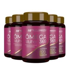 5x omega 3 6 9 mulher 120caps hf suplementos - HF SUPLEMENTS