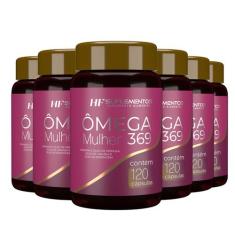 6x omega 3 6 9 mulher 120caps hf suplementos - HF SUPLEMENTS