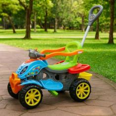 Quadriciclo Carrinho de Passeio Com Pedal Andador Infantil Com Empurra
