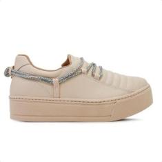 Tênis Ramarim Caixa Alta Slip On Strass Feminino-Feminino