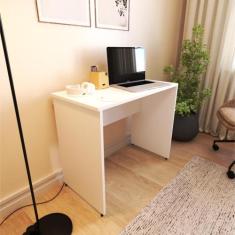 Escrivaninha Mesa Escritório 100cmx47cm 100cm Branca - Bramov Móveis